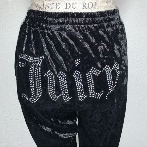 Juicy Couture Black Track Pants with Silver Accents - Picture 6 of 7